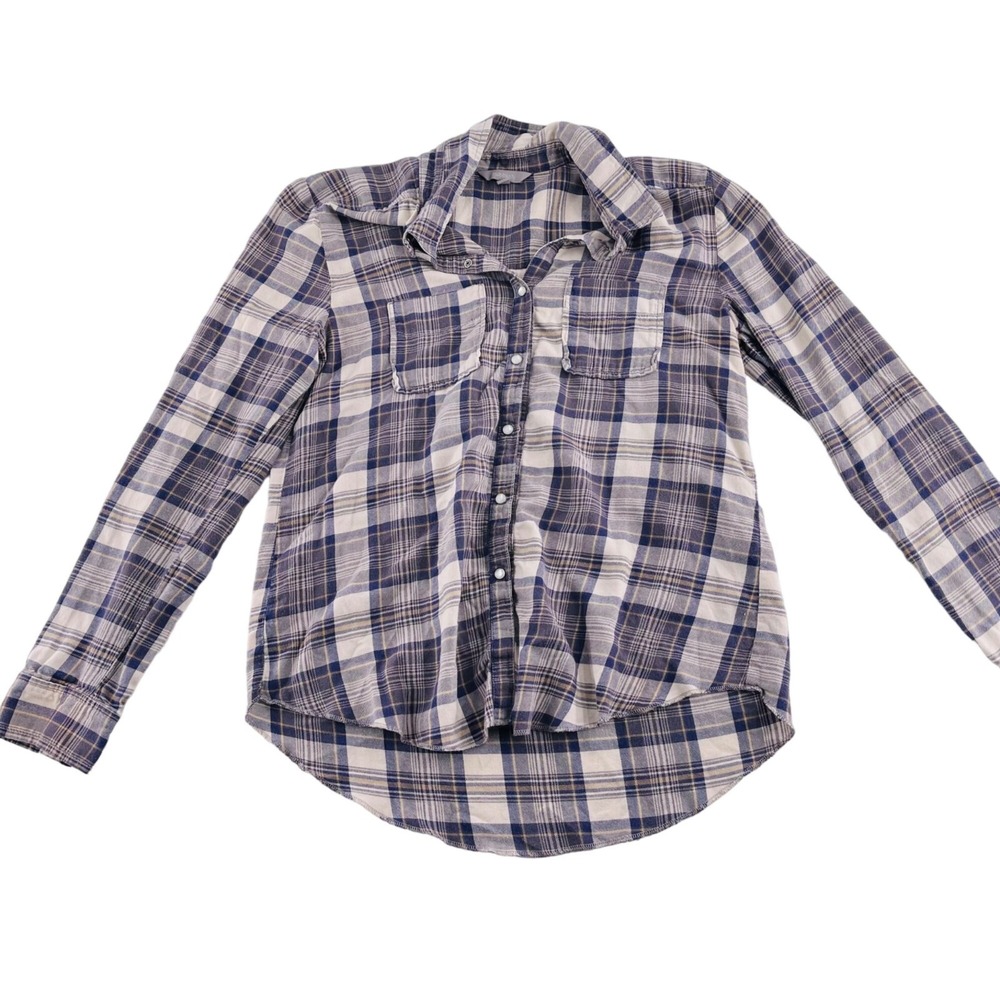 Rubbish Womens Plaid‎ Long Sleeve Button-Up Shirt size Medium